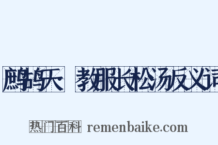 鹧鸪天·教服长松汤反义词是什么意思的图片